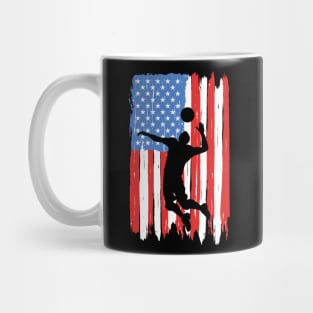 American Flag Volleyball Graphic Mug